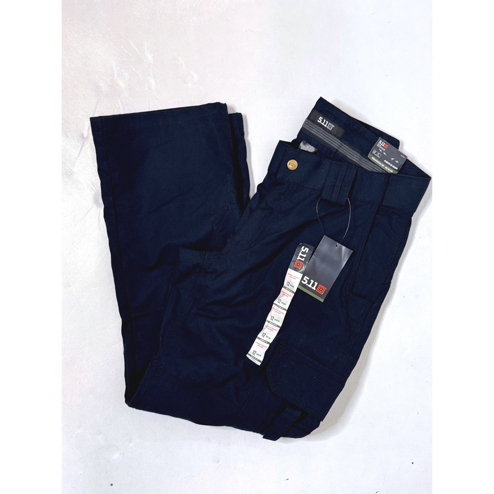 5.11 NEW Womens Tactile EMS Pants 12 Dark Navy 64369 Cargo Utility Hemmed 30.5"